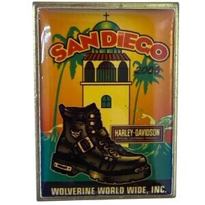 Harley-Davidson San Diego 2006 Wolverine World Wide Jacket Vest Pin EUC